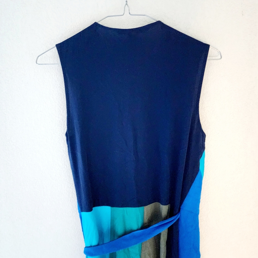 Diane Von Furstenburg Colorful Penelope Silk Wrap Sleeveless Midi Dress Size 0 - Picture 8 of 14